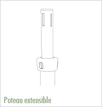 Poteau extensible